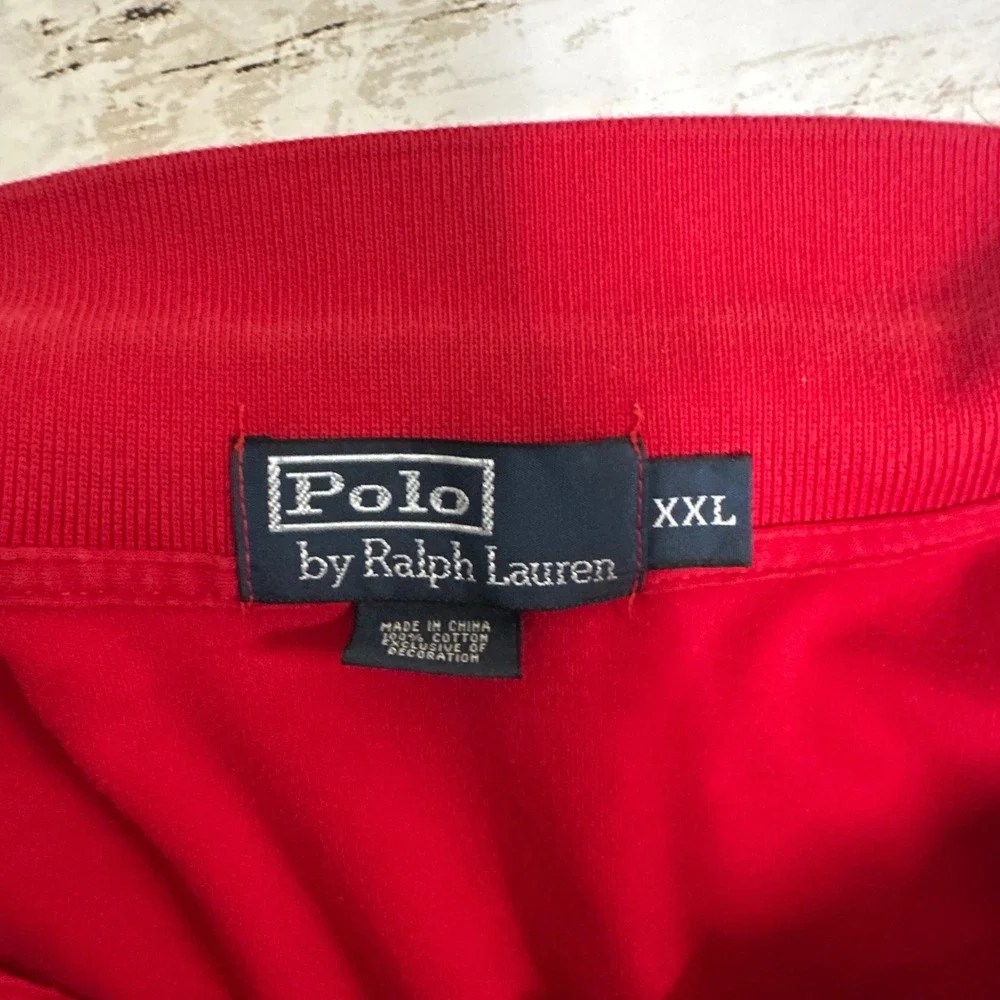 Polo Ralph Lauren Red Short Sleeve Polo Shirt Mens Sz XXL Embroidered‎ Pony Logo